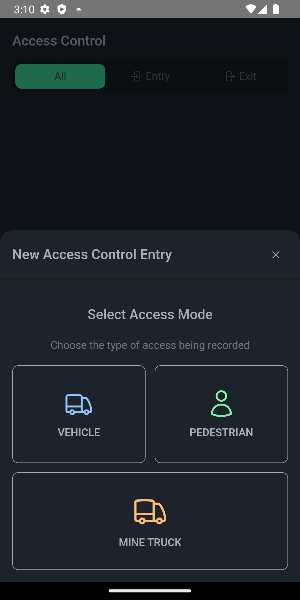 Vigil access control screen