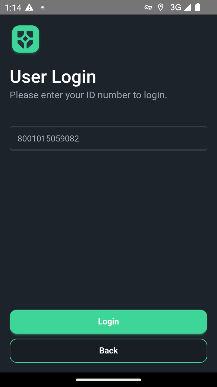 Enter Your ID Number