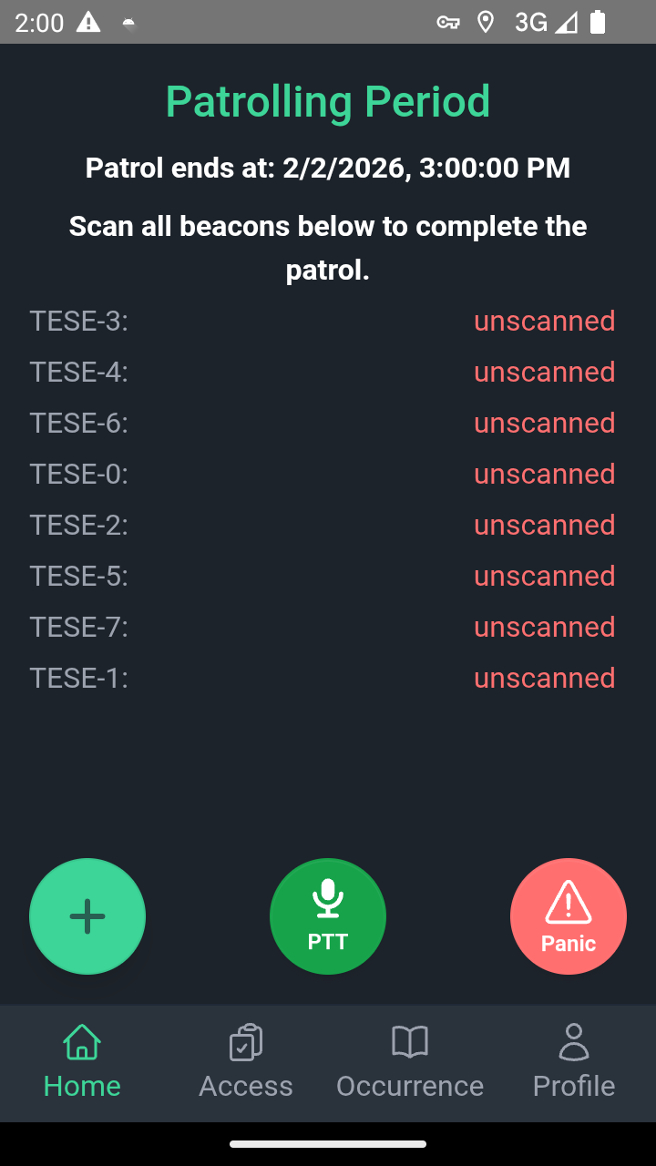 Beacon list - all unscanned